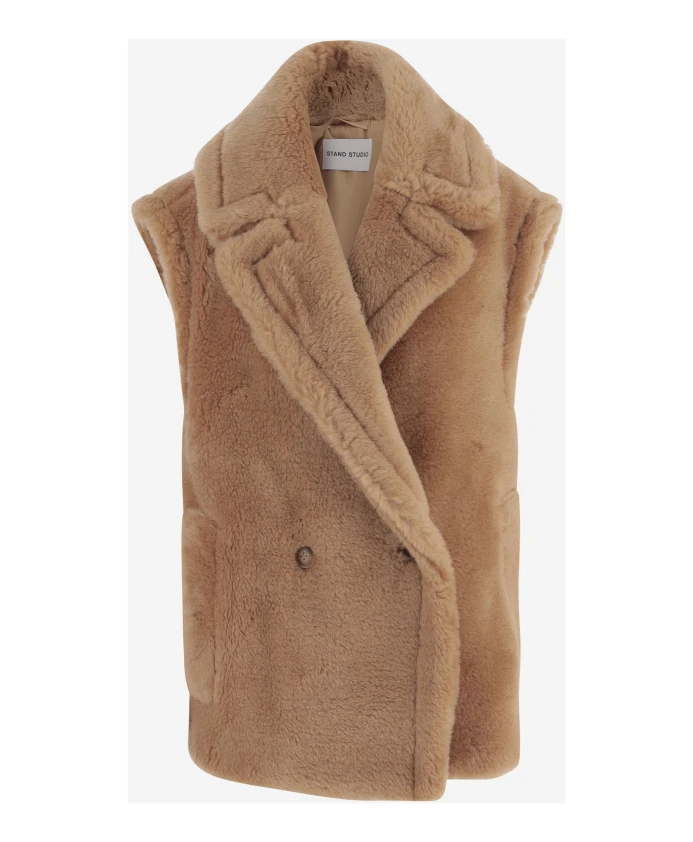 Классический шерстяной жилет без рукавов, бежевый Stand Studio, коричневый
Классический шерстяной жилет без рукавов, бежевый Stand Studio, коричневый