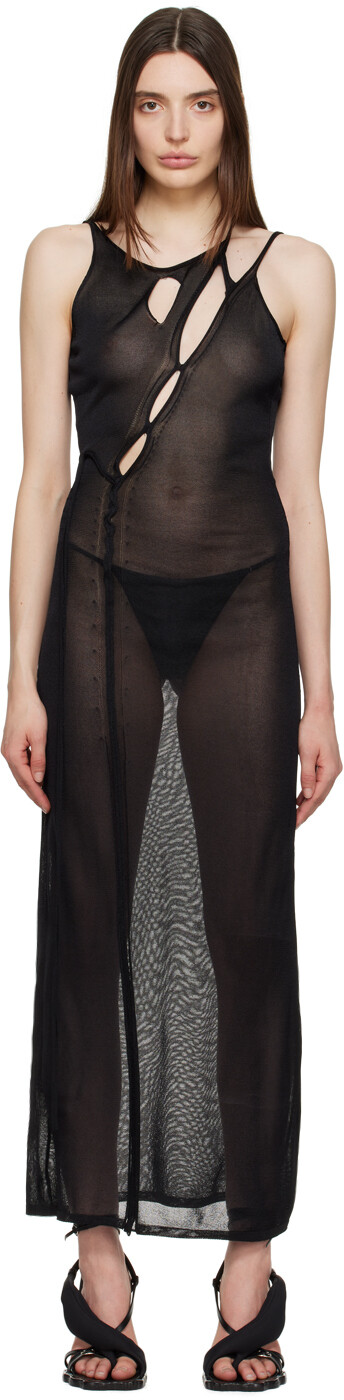 Черное платье-акси с бретельками Ottolinger
Черное платье-акси с бретельками Ottolinger