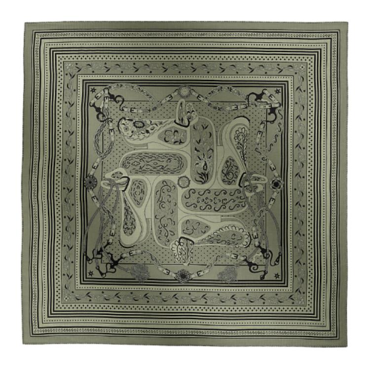 HERMES Ручной работы кашемировый шелковый шарф унисекс зеленый, Green
HERMES Ручной работы кашемировый шелковый шарф унисекс зеленый, Green