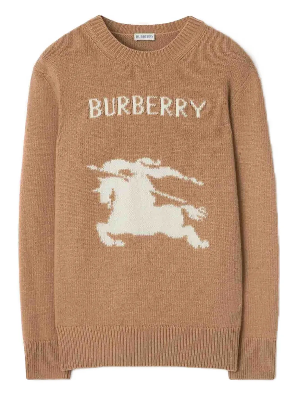 Хлопковый свитер с логотипом Burberry, бежевый
Хлопковый свитер с логотипом Burberry, бежевый