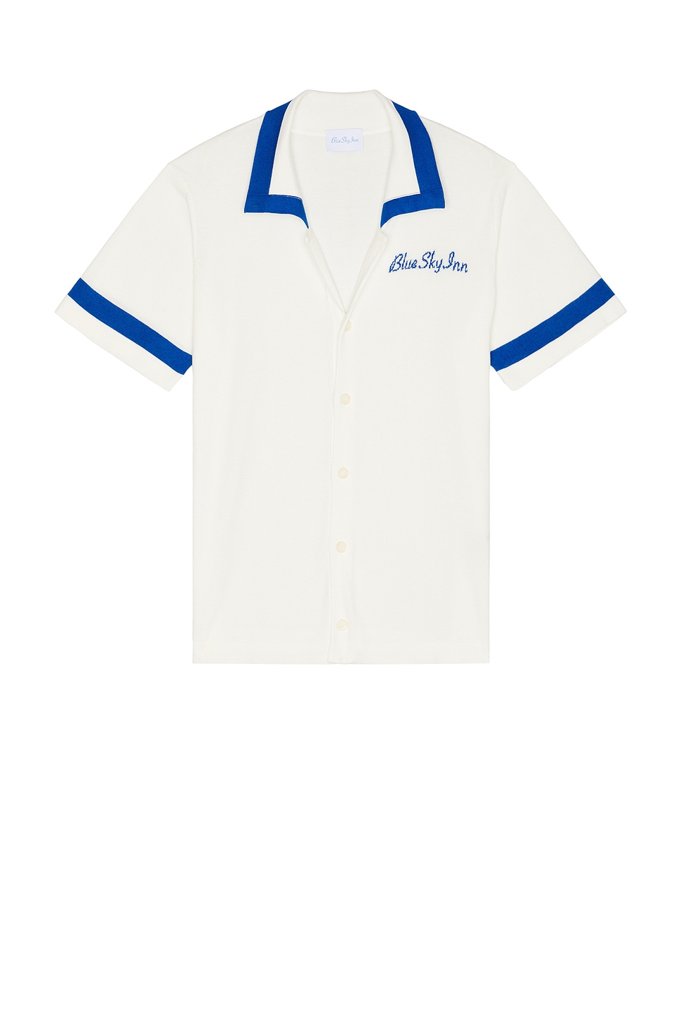 Трикотажная рубашка с панелями Blue Sky Inn, white & blue 
Трикотажная рубашка с панелями Blue Sky Inn, white & blue