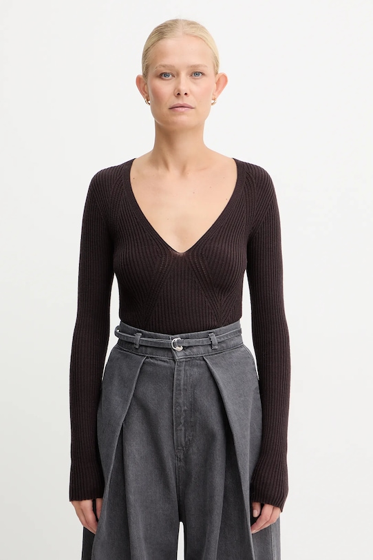 Шерстяной свитер Twinset, коричневый
Шерстяной свитер Twinset, коричневый