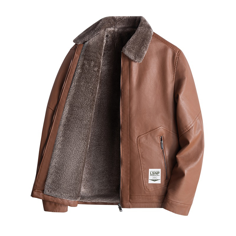 Кожаная куртка Unisex Lapel Moderate LISENPOK, красный коричневый
Кожаная куртка Unisex Lapel Moderate LISENPOK, красный коричневый