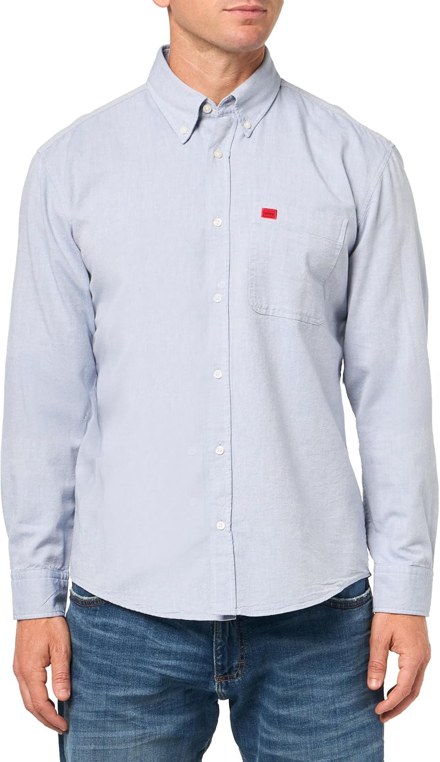 Hugo мужская приталенная длинная рубашка Oxford на пуговицах, Bijou Blue
Hugo мужская приталенная длинная рубашка Oxford на пуговицах, Bijou Blue