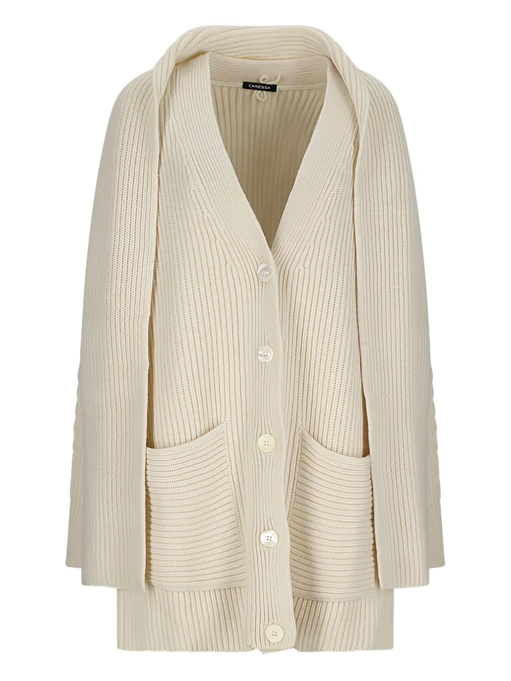 Кардиган в рубчик с пуговицами Canessa, нейтральный
Кардиган в рубчик с пуговицами Canessa, нейтральный