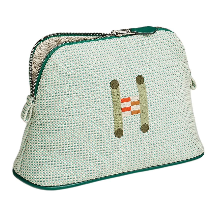 HERMES Хлопковая сумка для хранения мини, Cloud White & Mint Green
HERMES Хлопковая сумка для хранения мини, Cloud White & Mint Green