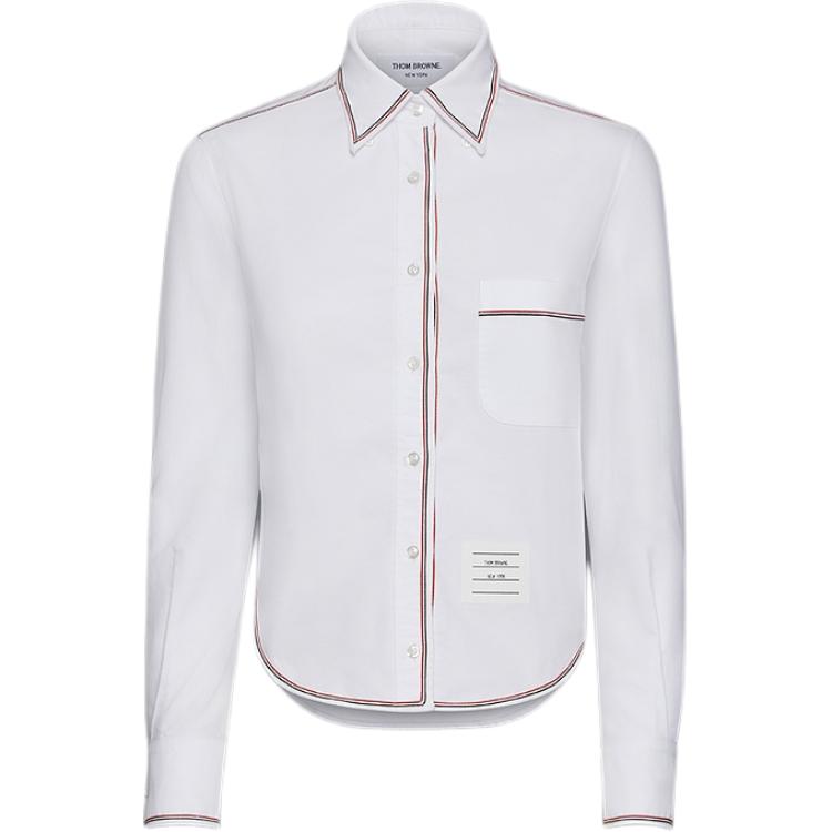 Короткая рубашка с длинными рукавами THOM BROWNE, белый
Короткая рубашка с длинными рукавами THOM BROWNE, белый