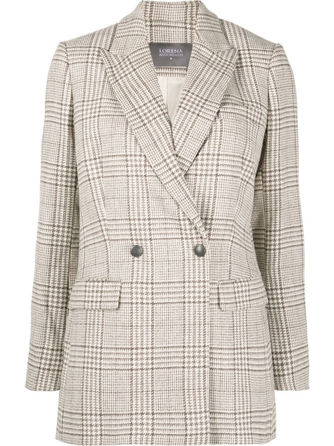 Lorena Antoniazzi клетчатый блейзер с нашивками, нейтральный цвет
Lorena Antoniazzi клетчатый блейзер с нашивками, нейтральный цвет