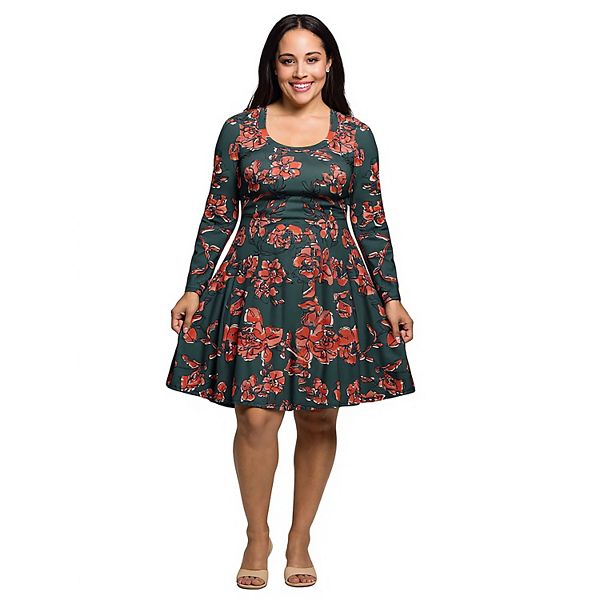 Платье с длинным рукавом Plus size 24Seven Comfort Apparel, Orange Multi
Платье с длинным рукавом Plus size 24Seven Comfort Apparel, Orange Multi