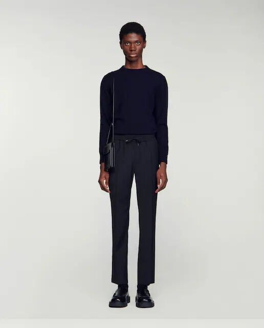 Прямые мужские классические брюки стрейч Sandro, черный
Прямые мужские классические брюки стрейч Sandro, черный