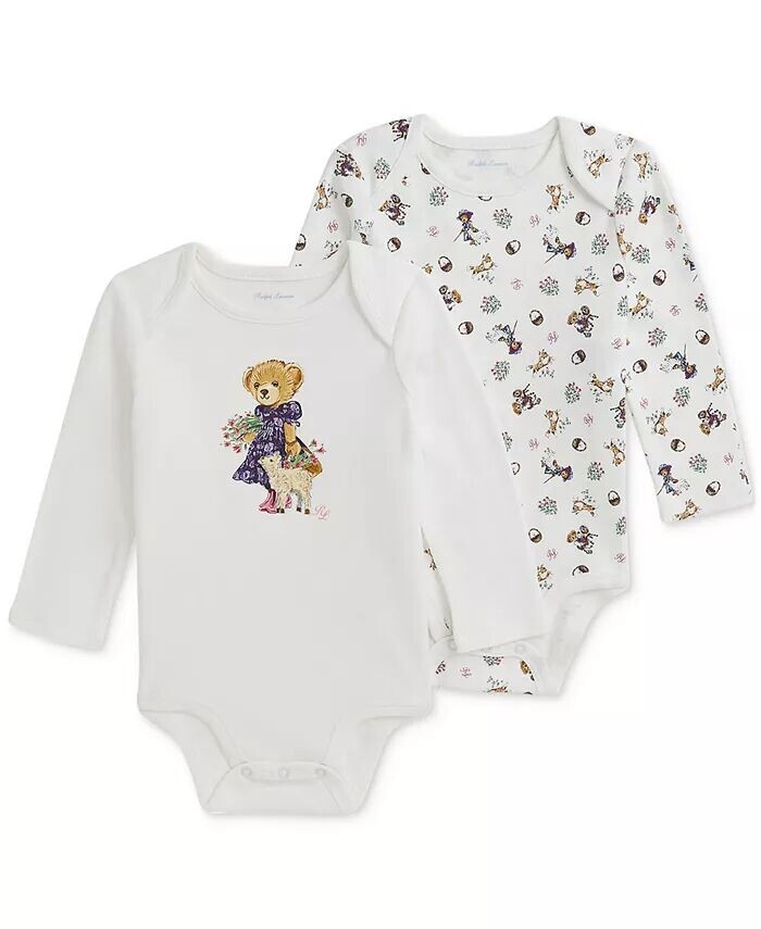 Хлопковые боди с медвежонком для маленьких девочек, упаковка из 2 шт Polo Ralph Lauren, мультиколор
Хлопковые боди с медвежонком для маленьких девочек, упаковка из 2 шт Polo Ralph Lauren, мультиколор