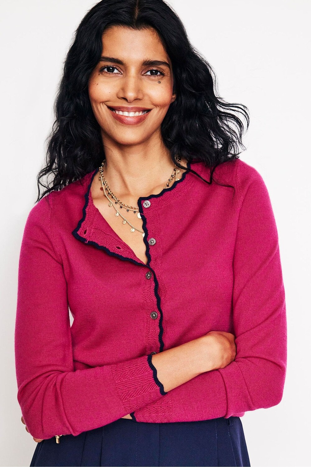 Кардиган из мериносовой шерсти с фестончатым краем Boden, розовый
Кардиган из мериносовой шерсти с фестончатым краем Boden, розовый