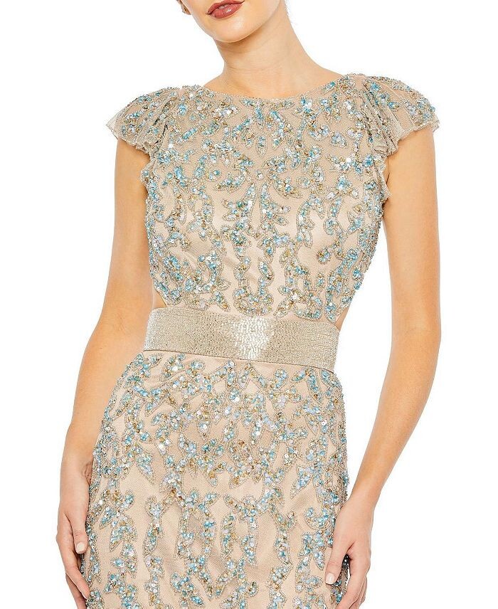 Mac Duggal Украшенное платье с вырезами на шнуровке и короткими рукавами, коричневый/бежевый
Mac Duggal Украшенное платье с вырезами на шнуровке и короткими рукавами, коричневый/бежевый