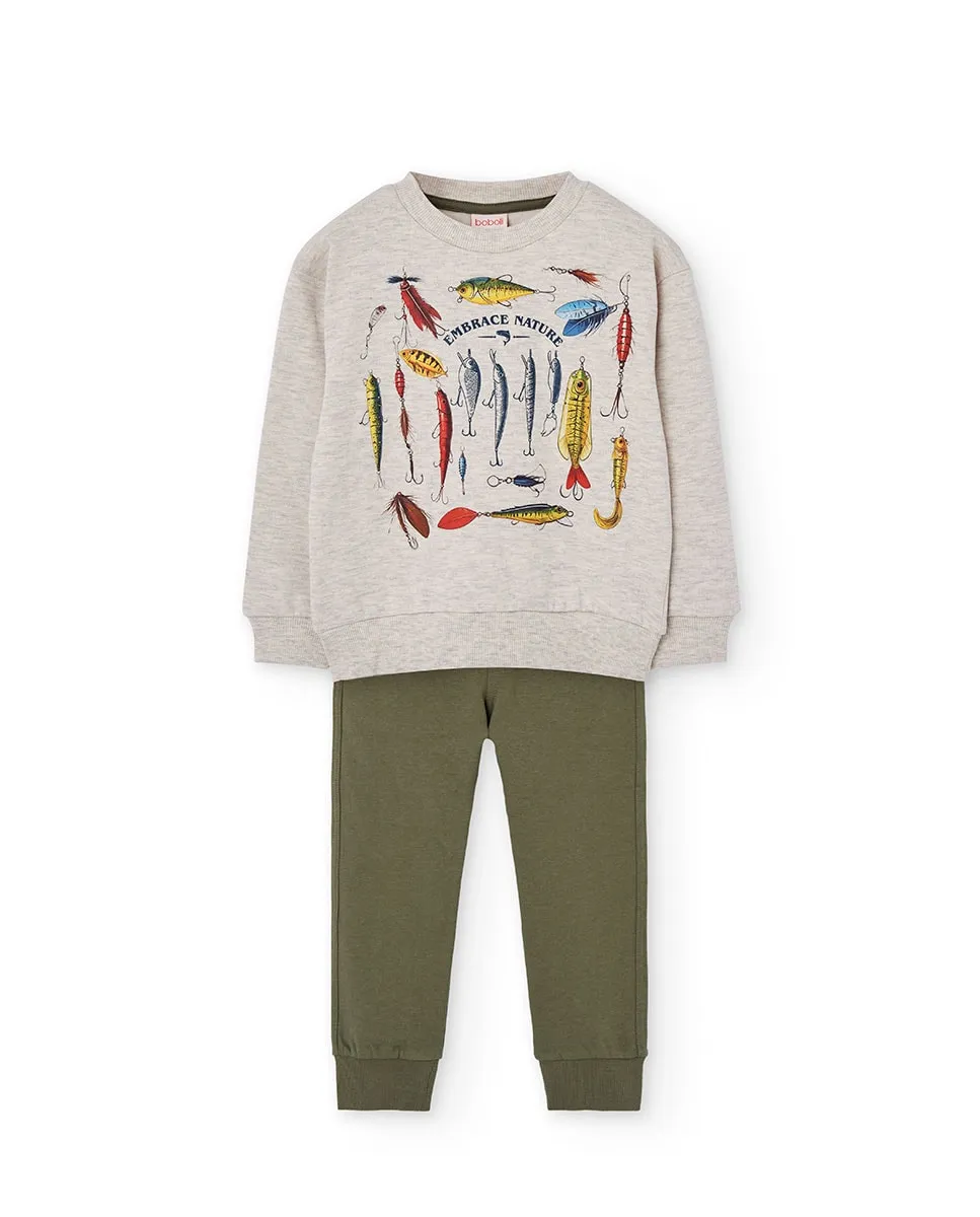 Набор для малыша с толстовкой и спортивными штанами Boboli, бежевый
Набор для малыша с толстовкой и спортивными штанами Boboli, бежевый