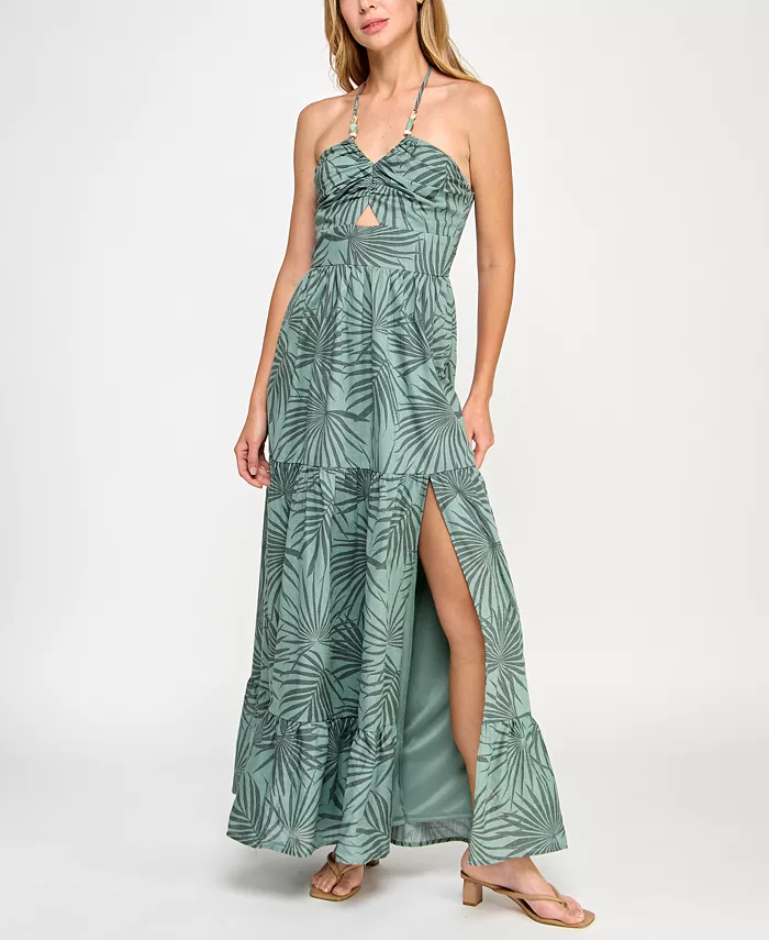 Платье макси из хлопкового принта с ярусами и бретельками через шею для юниоров Trixxi, зеленый
Платье макси из хлопкового принта с ярусами и бретельками через шею для юниоров Trixxi, зеленый