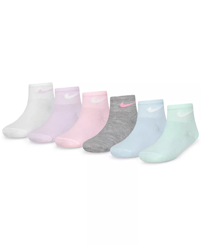 Детские носки с металлическим логотипом Swoosh, набор из 6 пар Nike, фиолетовый 
Детские носки с металлическим логотипом Swoosh, набор из 6 пар Nike, фиолетовый