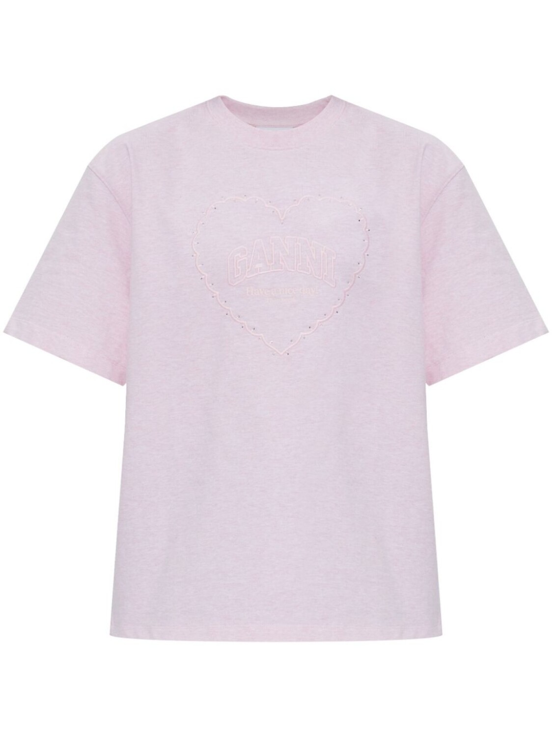 Вышитая футболка GANNI, розовый
Вышитая футболка GANNI, розовый