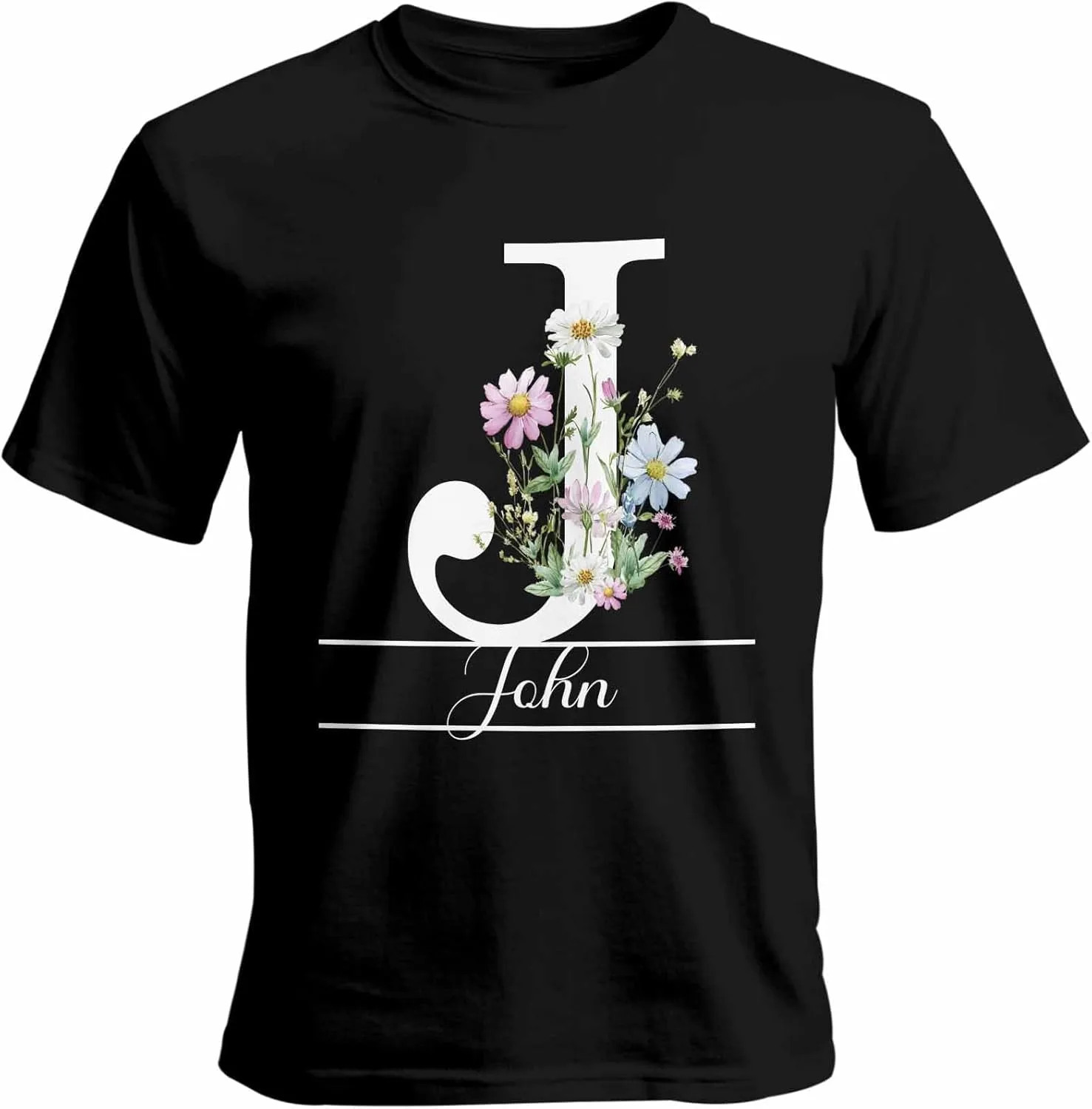 Футболка с именем или текстом, цветы J, унисекс, хлопок, круглый вырез, монограмма Vaxbryntel
Футболка с именем или текстом, цветы J, унисекс, хлопок, круглый вырез, монограмма Vaxbryntel