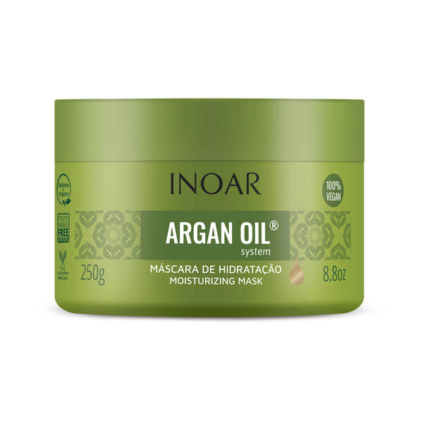 Разглаживающая маска для волос, 250 г Inoar Argan oil
Разглаживающая маска для волос, 250 г Inoar Argan oil