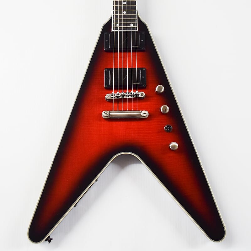 Электрогитара Epiphone Dave Mustaine Prophecy Flying V Figured Electric Guitar - Aged Dark Red Burst
Электрогитара Epiphone Dave Mustaine Prophecy Flying V Figured Electric Guitar - Aged Dark Red Burst