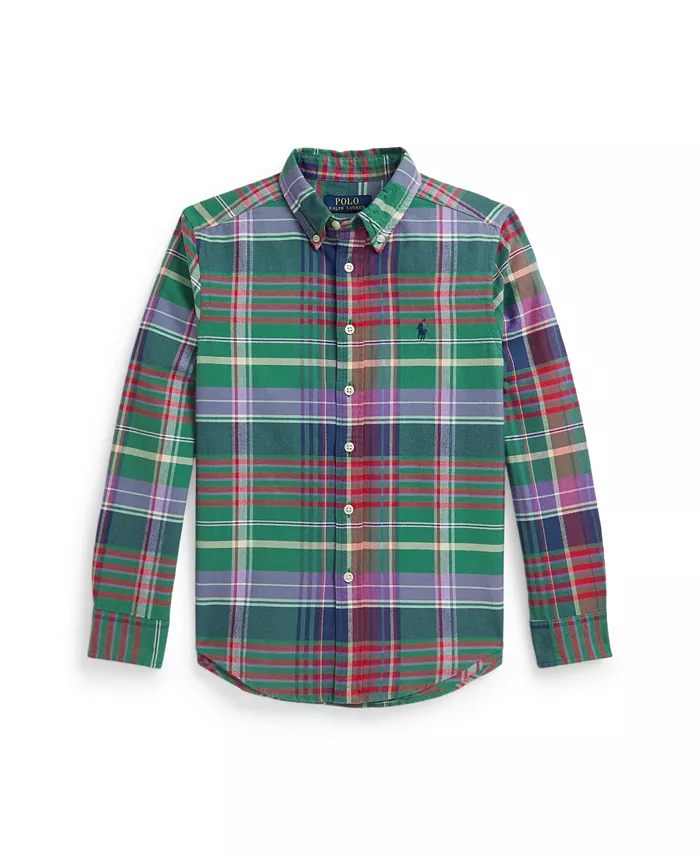 Рубашка Оксфорд из чесаного хлопка в клетку для больших мальчиков Polo Ralph Lauren, мультиколор
Рубашка Оксфорд из чесаного хлопка в клетку для больших мальчиков Polo Ralph Lauren, мультиколор