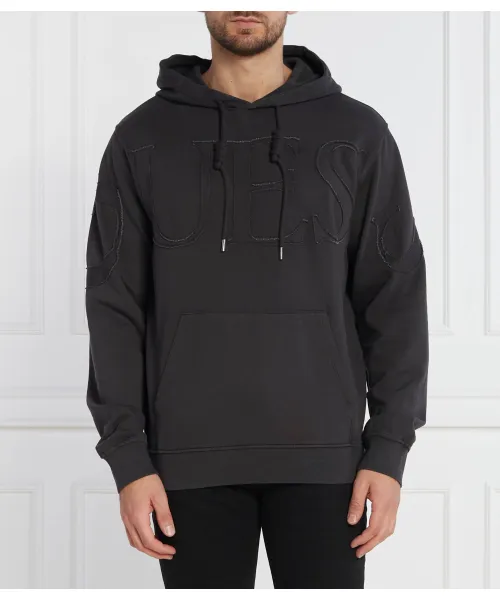 Толстовка с нашивками Regular fit Guess Jeans, серый 
Толстовка с нашивками Regular fit Guess Jeans, серый