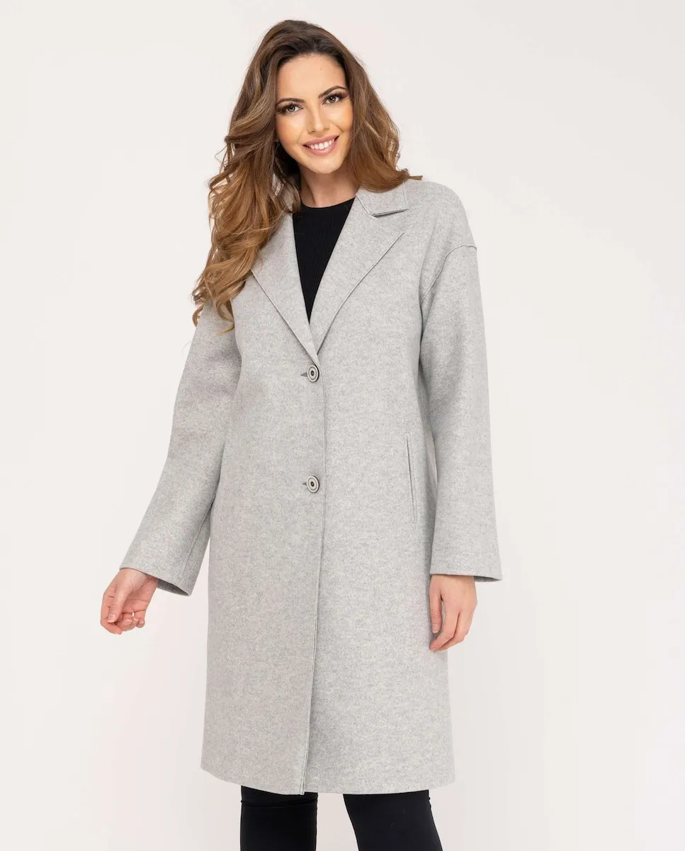 Женское оверсайз пальто с опущенным рукавом и лацканами Fsh, светло-серый
Женское оверсайз пальто с опущенным рукавом и лацканами Fsh, светло-серый