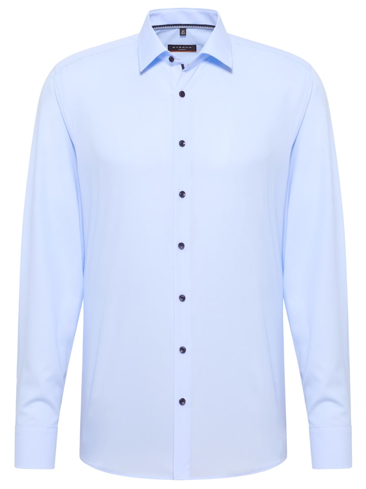 Рубашка облегающего кроя небесно-голубого цвета Eterna
Рубашка облегающего кроя небесно-голубого цвета Eterna
