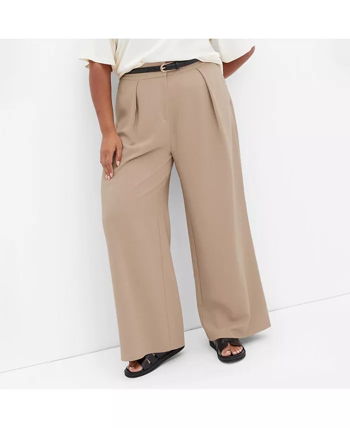 Брюки Tori больших размеров CITY CHIC, коричневый/бежевый 
Брюки Tori больших размеров CITY CHIC, коричневый/бежевый