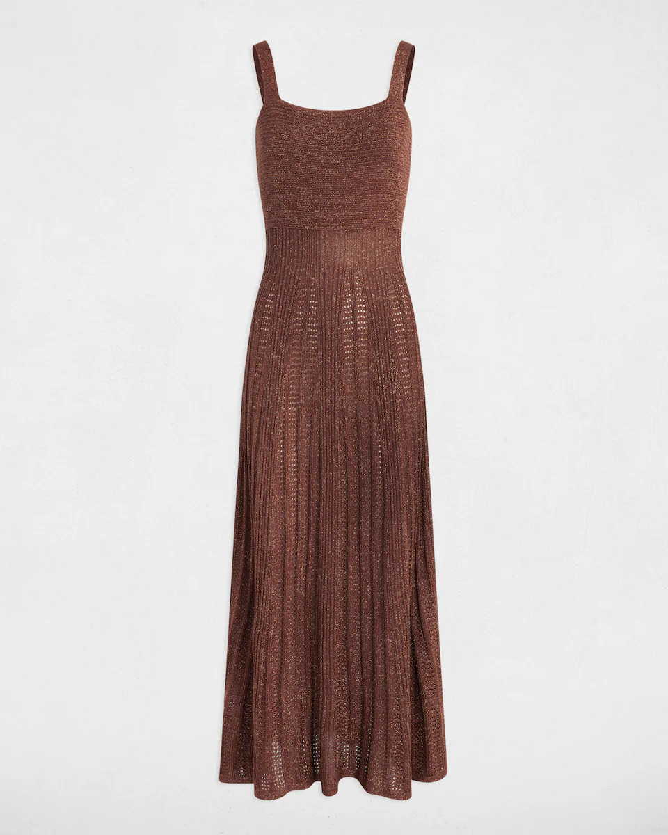 Длинное прямое платье в рубчик Morgan, коричневый
Длинное прямое платье в рубчик Morgan, коричневый