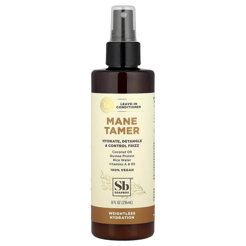 Soapbox, Mane Tamer, несмываемый кондиционер, 236 мл (8 жидк. унц.)
Soapbox, Mane Tamer, несмываемый кондиционер, 236 мл (8 жидк. унц.)