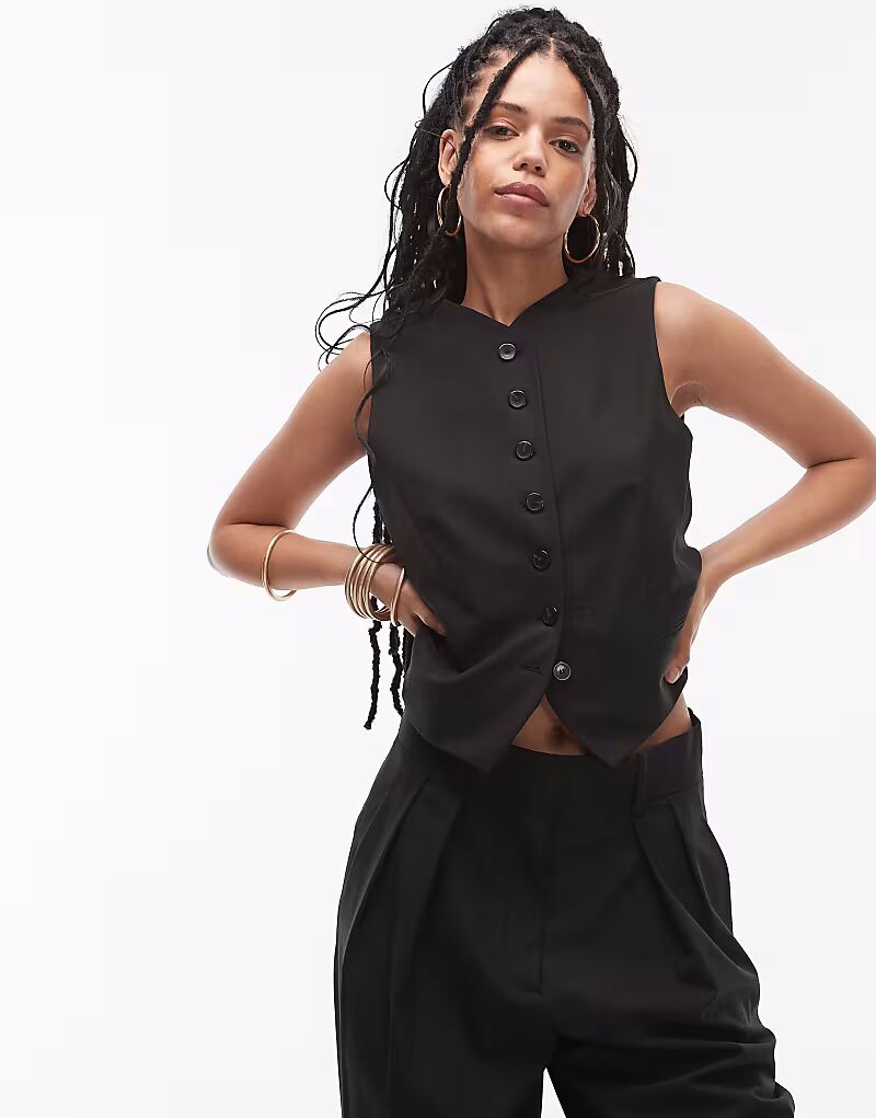 Жилет Mango с высоким воротом, черный
Жилет Mango с высоким воротом, черный