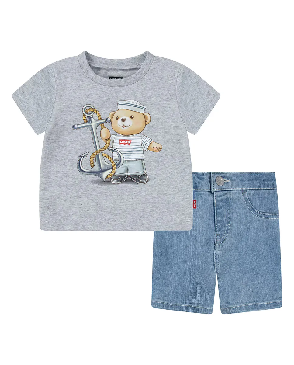 Levi's Anchor джинсовая футболка и брюки комплект (2 штуки) для мальчика, серый
Levi's Anchor джинсовая футболка и брюки комплект (2 штуки) для мальчика, серый