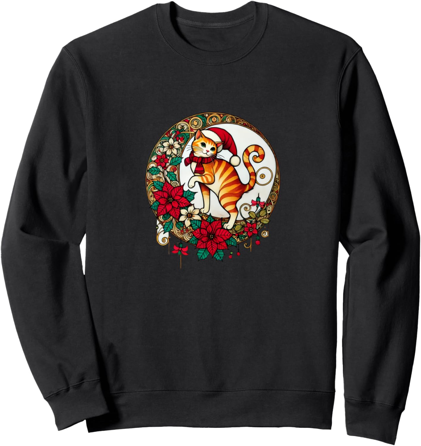 Толстовка с изображением рыжего кота в шапке Санты в стиле модерн Vintage Ginger Lover Snugg, черный
Толстовка с изображением рыжего кота в шапке Санты в стиле модерн Vintage Ginger Lover Snugg, черный