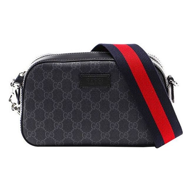 Кожаная сумка Gucci с логотипом и полосками, цвет «Черный с красным»
Кожаная сумка Gucci с логотипом и полосками, цвет «Черный с красным»