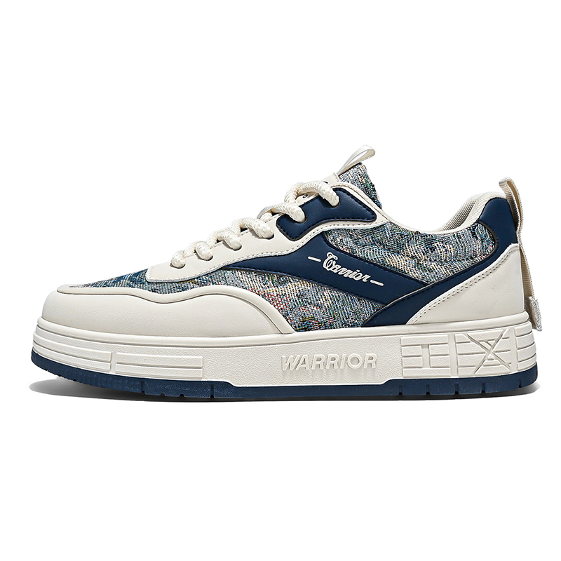 WARRIOR Низкие кроссовки для скейтбординга Coverage, устойчивые к истиранию и скольжению, мужские, белые, синие
WARRIOR Низкие кроссовки для скейтбординга Coverage, устойчивые к истиранию и скольжению, мужские, белые, синие