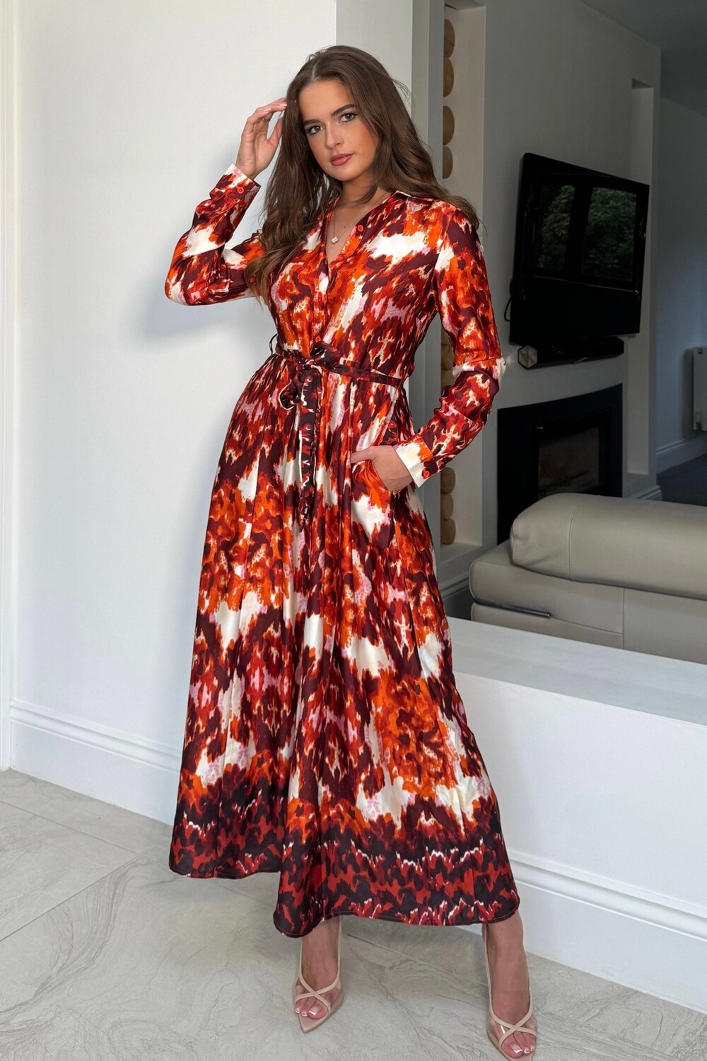 Платье рубашка Brielle maxi Girl In Mind, оранжевый
Платье рубашка Brielle maxi Girl In Mind, оранжевый