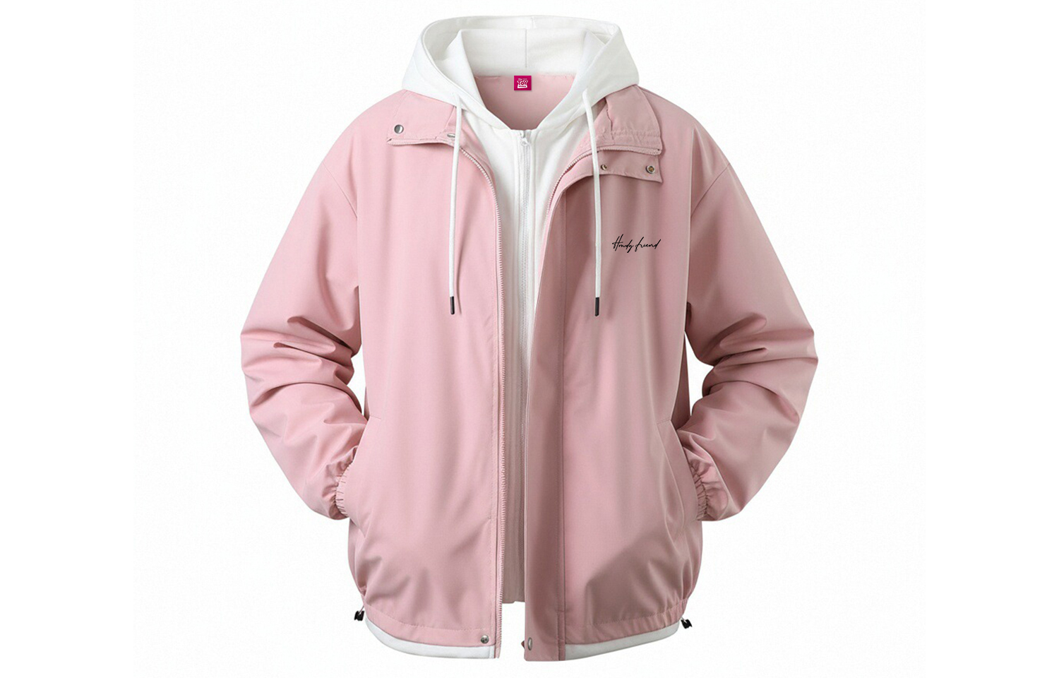 Куртка унисекс с капюшоном, средней высоты, имитация двухкомпонентной конструкции Disney, розовый+белый
Куртка унисекс с капюшоном, средней высоты, имитация двухкомпонентной конструкции Disney, розовый+белый