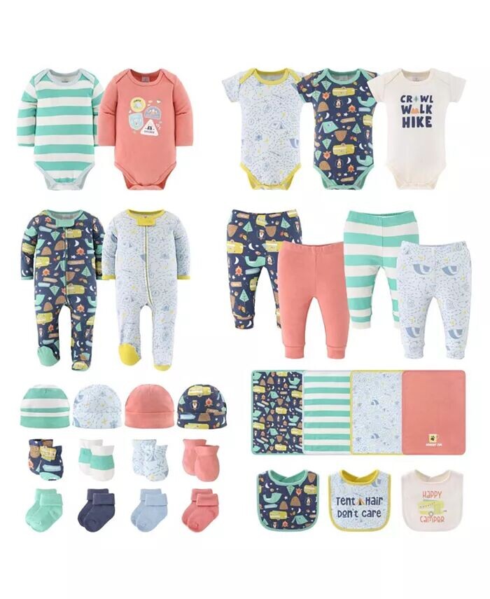 Подарочный набор Baby Boys Baby Layette для кемпера Baby Happy, 30 основных предметов, 0–3 месяца The Peanutshell, мультиколор
Подарочный набор Baby Boys Baby Layette для кемпера Baby Happy, 30 основных предметов, 0–3 месяца The Peanutshell, мультиколор