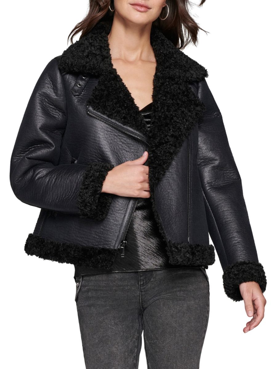 Куртка с отделкой из искусственной овчины Karl Lagerfeld Paris, черный
Куртка с отделкой из искусственной овчины Karl Lagerfeld Paris, черный