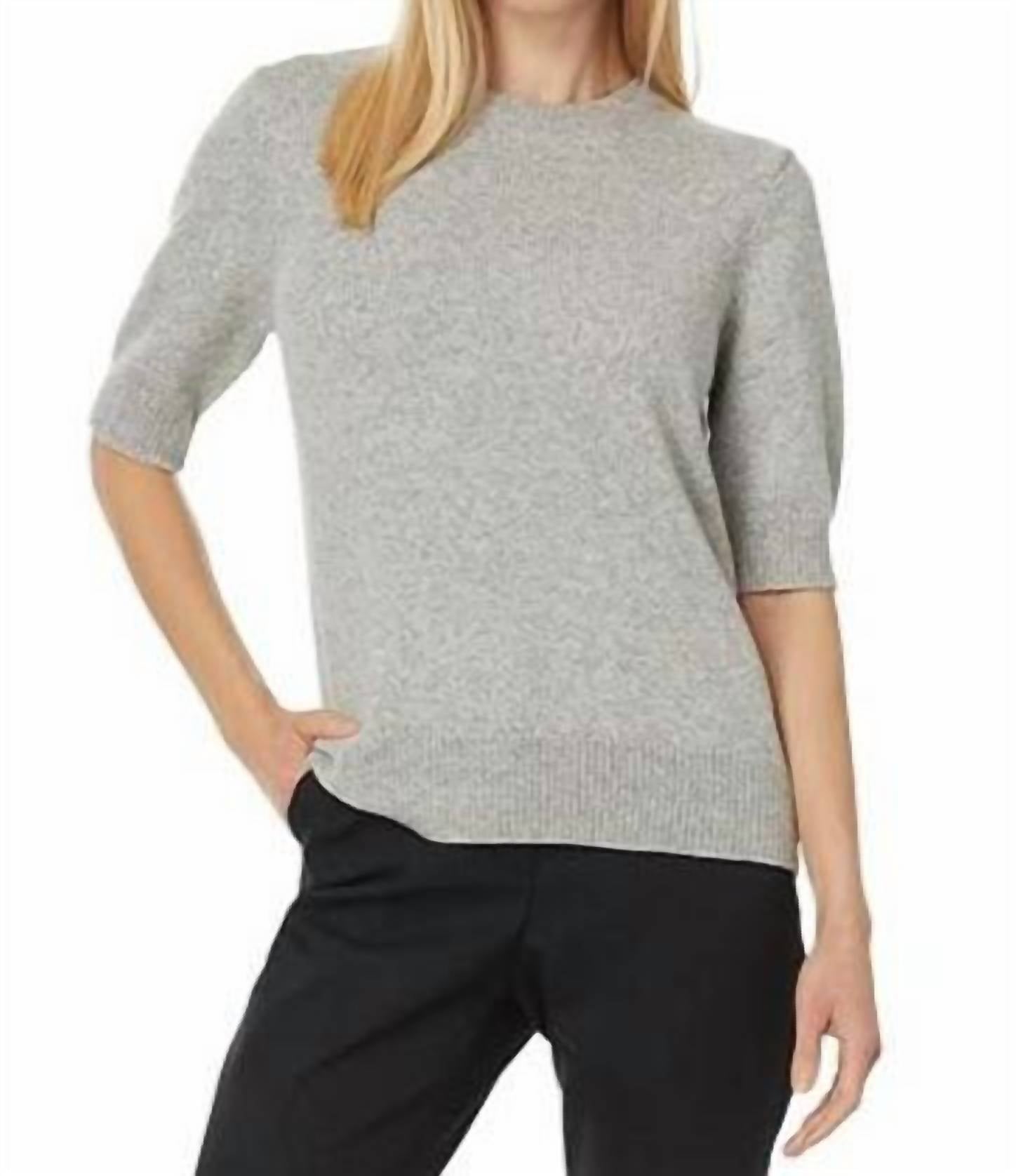 Лучший свитер длиной до половины локтя с круглым вырезом в сером цвете Elliott Lauren, серый 
Лучший свитер длиной до половины локтя с круглым вырезом в сером цвете Elliott Lauren, серый