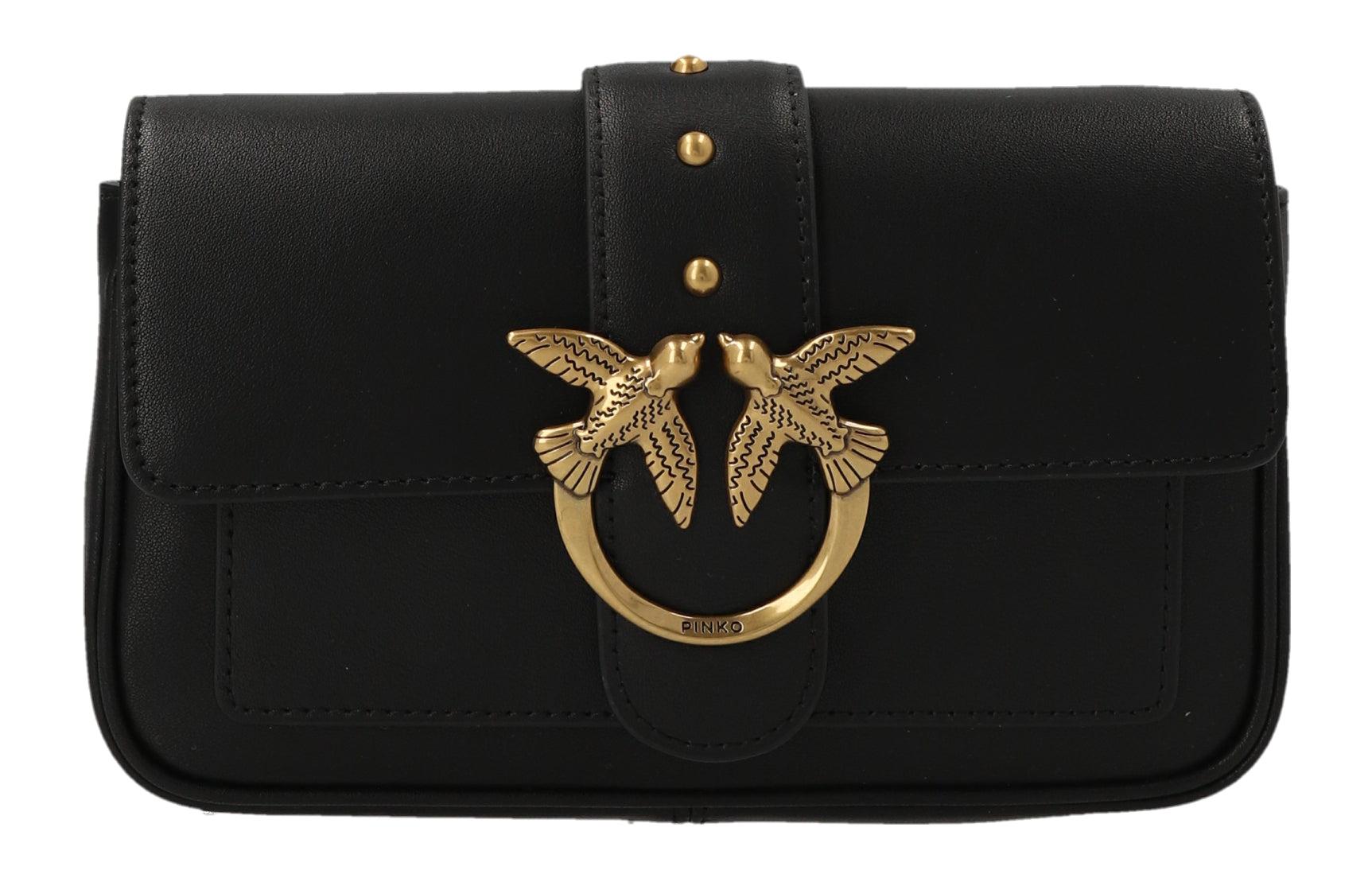 Кожаная сумка-кроссбод через плечо женская черная PINKO
Кожаная сумка-кроссбод через плечо женская черная PINKO