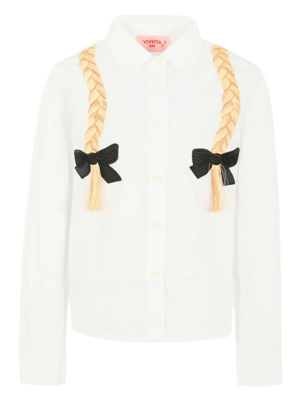 Рубашка с длинными рукавами и бантом из косы Vivetta, белый
Рубашка с длинными рукавами и бантом из косы Vivetta, белый