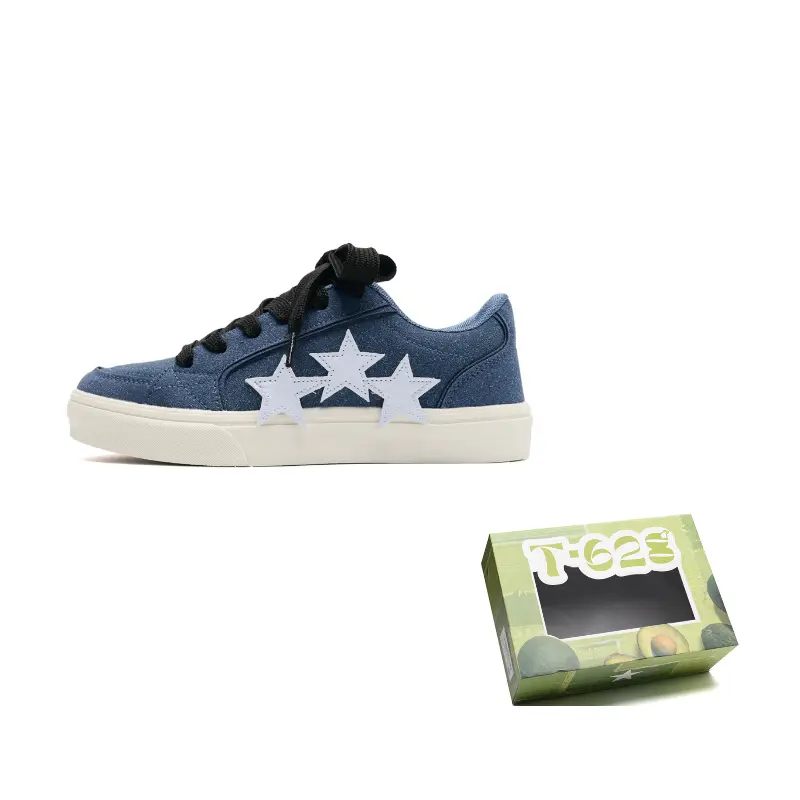 T628 Звездные пуховики нескользящие устойчивые к истиранию легкие низкие кеды унисекс деним синий черные шнурки, цвет Denim Blue (Black Shoelaces)
T628 Звездные пуховики нескользящие устойчивые к истиранию легкие низкие кеды унисекс деним синий черные шнурки, цвет Denim Blue (Black Shoelaces)