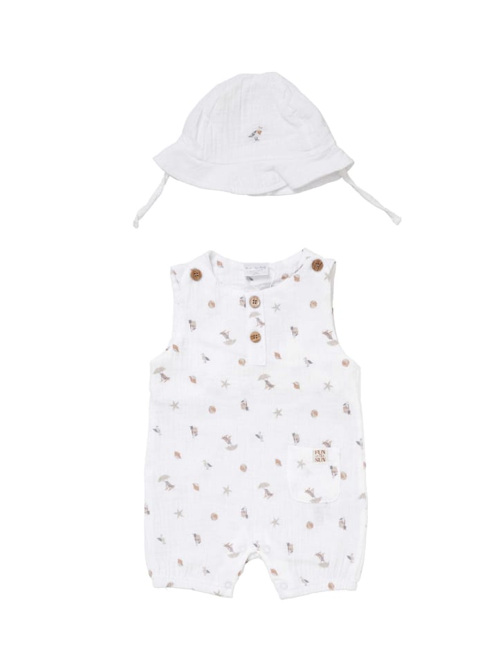 Комбинезон Rock a Bye Baby Boutique, белый 
Комбинезон Rock a Bye Baby Boutique, белый