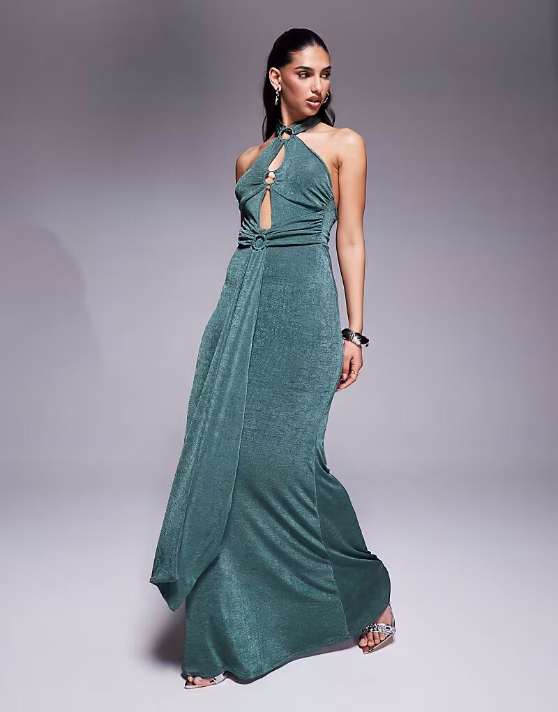 Платье макси ASOS DESIGN с отделкой кольцами, завязками сзади и поясом цвета хаки
Платье макси ASOS DESIGN с отделкой кольцами, завязками сзади и поясом цвета хаки