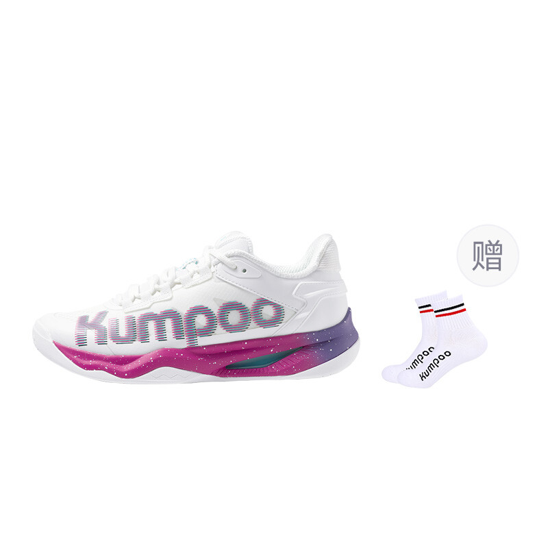 Бадминтонные туфли унисекс с низким верхом белого/розово-красного/фиолетово-синего цвета Kumpoo
Бадминтонные туфли унисекс с низким верхом белого/розово-красного/фиолетово-синего цвета Kumpoo