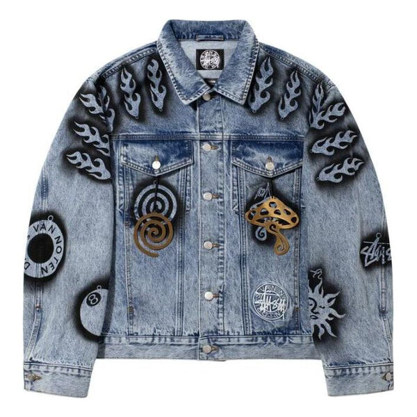Куртка x dries van noten hand-stencilled denim jacket 'washed blue' Stussy, синий
Куртка x dries van noten hand-stencilled denim jacket 'washed blue' Stussy, синий