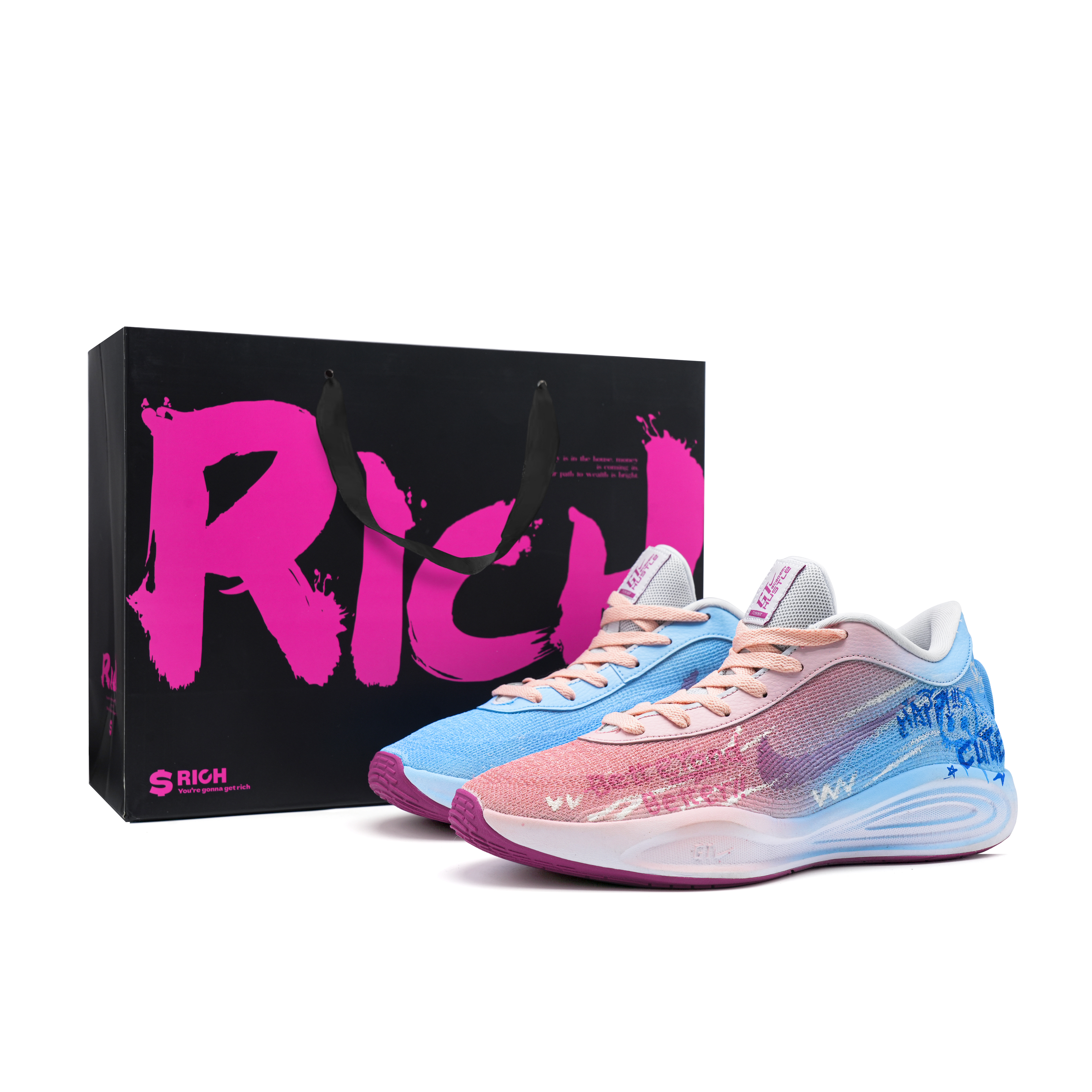 Nike Баскетбольные кроссовки GT Hustle Academy North Island Journal Shock Absorbers Low Top, мужские, сине-розовые
Nike Баскетбольные кроссовки GT Hustle Academy North Island Journal Shock Absorbers Low Top, мужские, сине-розовые