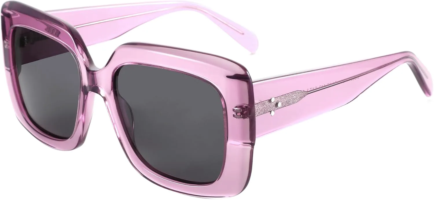 Женские поляризованные солнцезащитные очки ZENOTTIC: модные классические солнцезащитные очки с защитой UV400, ретро-стиль, большая квадратная оправа, Pink
Женские поляризованные солнцезащитные очки ZENOTTIC: модные классические солнцезащитные очки с защитой UV400, ретро-стиль, большая квадратная оправа, Pink